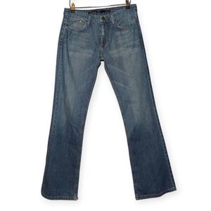 Joe’s Jeans Men’s Bootcut Denim Jeans W32 Blue Medium Wash Distressed Hem